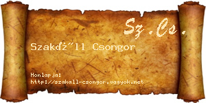 Szakáll Csongor névjegykártya