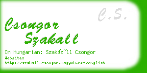 csongor szakall business card